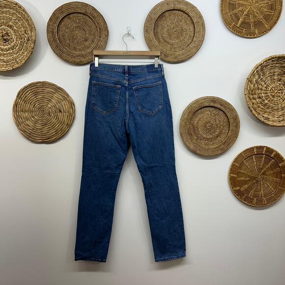 Abercrombie Blue High Waist The Slim Straight Ultra High Rise Jean 29/8 - Picture 2 of 5